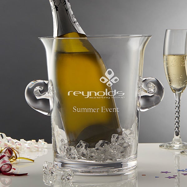 Engraved Glass Ice Bucket With Your Business Logo - 10018