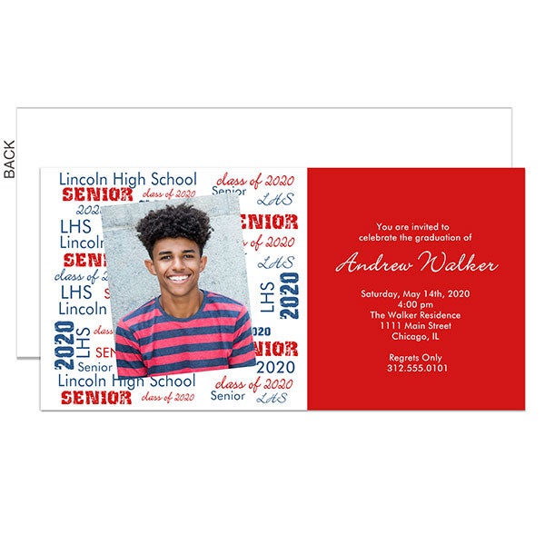 Personalized Photo Graduation Announcement Postcards