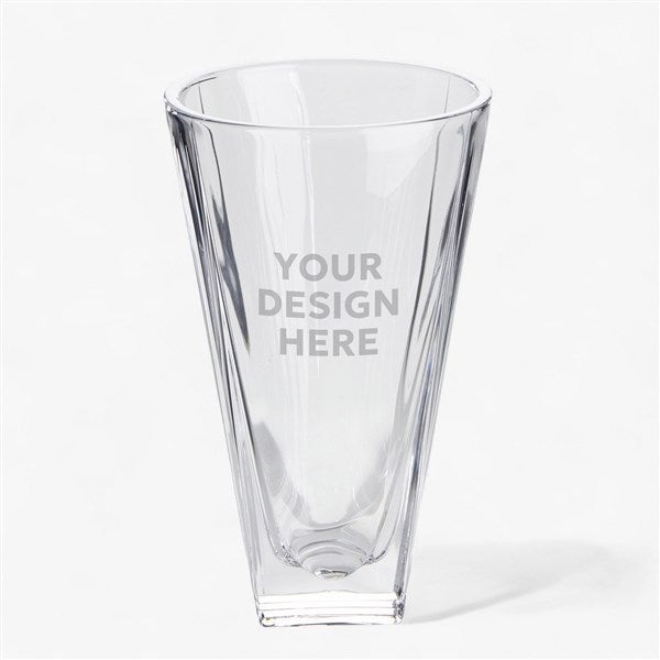 Personalized Logo Engraved Logo Crystal Vase  - 10108
