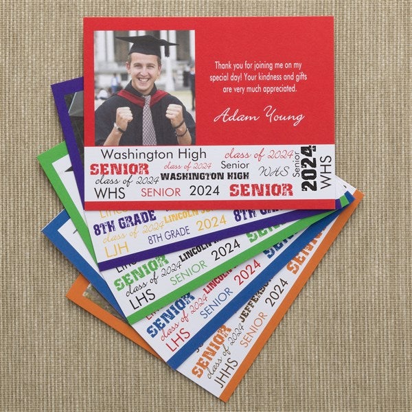 Personalized Graduation Photo Thank You Cards - 10143