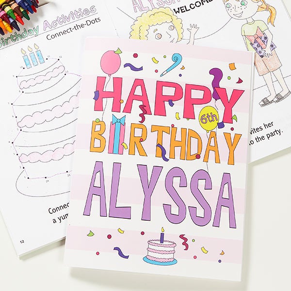 Personalized Birthday Coloring Books - Happy Birthday - 10163