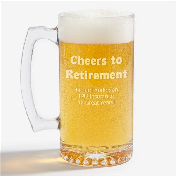 Personalized Retirement Beer Mug - 10168