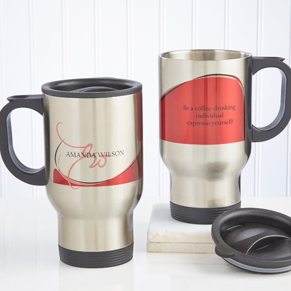 Personalized Travel Mugs for Her - My Monogram - 10170