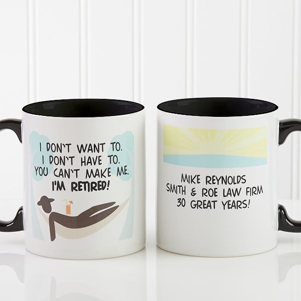 Personalized Retirement Coffee Mugs - I'm Retired - 10174