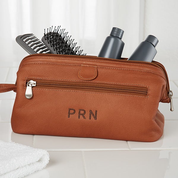 Men's leather toiletry bags