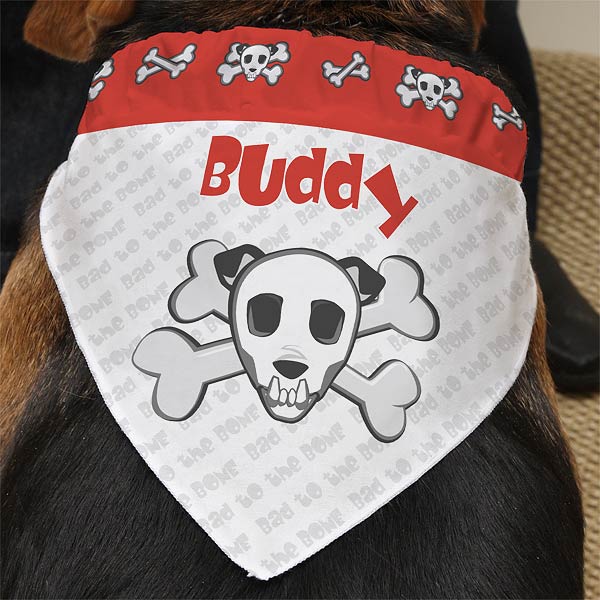 Personalized Dog Bandanas Bad To The Bone