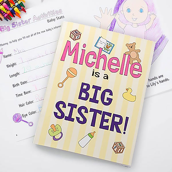 Party Bag Personalised Gift Box Activity For Big Sister Brother From New Baby 