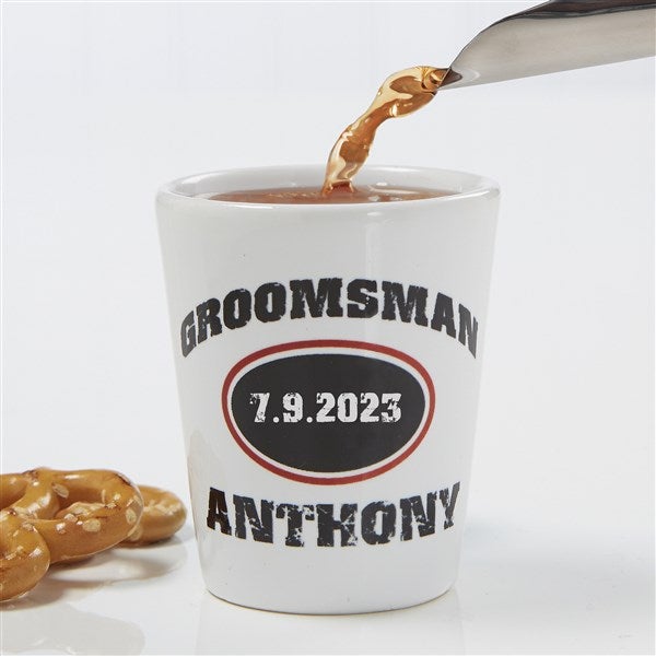 Personalized Groomsmen Gifts Shot Glass