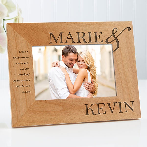 Romantic Personalized Picture Frames - Because of You - 4x6