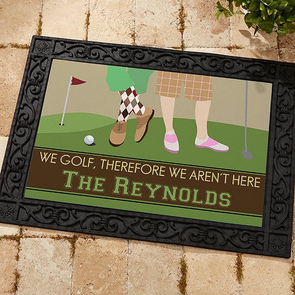 Personalized Golf Doormat Gone Golfing 18x27