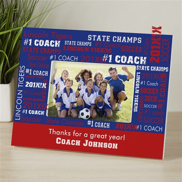 Personalized Sports Coach Picture Frames - 10377