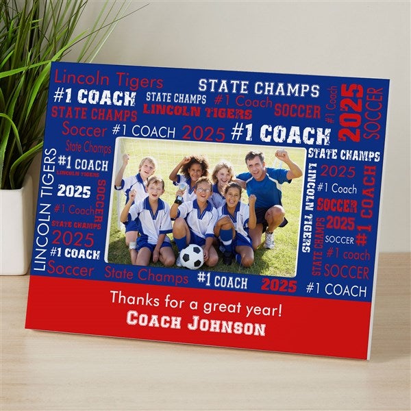 Personalized Sports Coach Picture Frames - 10377