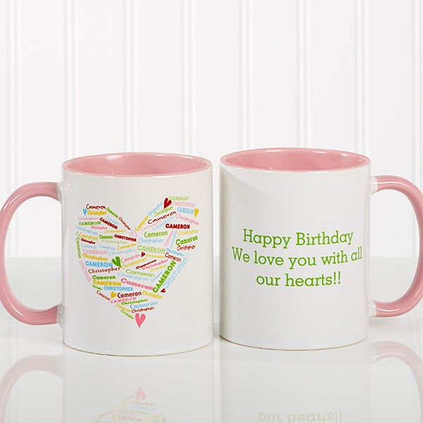 Personalized Coffee Mugs for Mothers - Heart of Love - 10430