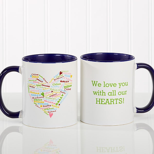 Personalized Coffee Mugs for Mothers - Heart of Love - 10430