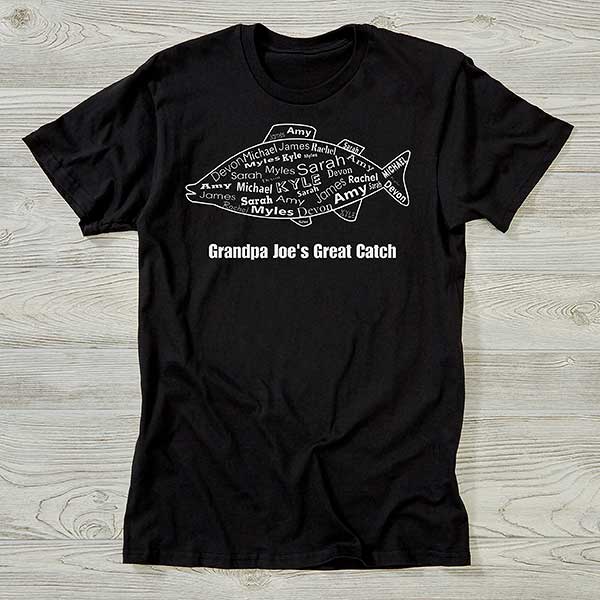 Personalized Fishing T Shirt For Dad What A Catch For Him