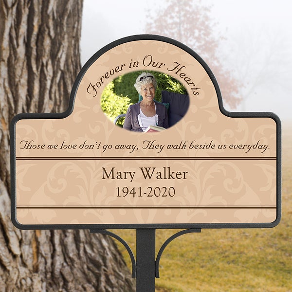 Personalized Memorial Garden Stake Forever In Our Hearts
