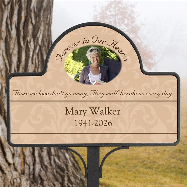 Personalized Memorial Garden Stake - Forever In Our Hearts - 10443