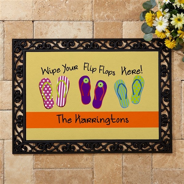 Personalized Summer Doormats - Flip Flops - 10545