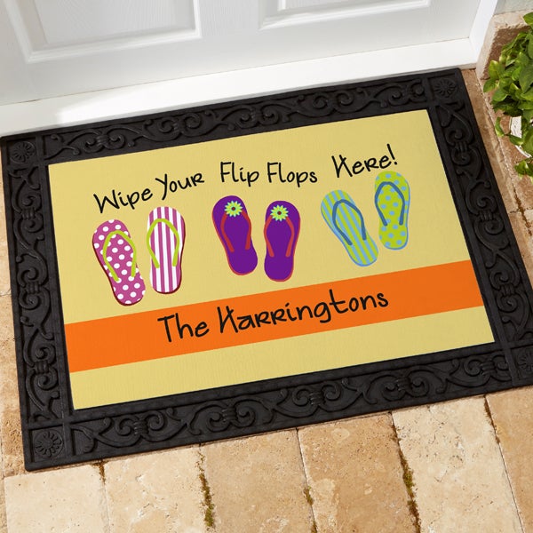 Personalized Summer Doormats Flip Flops