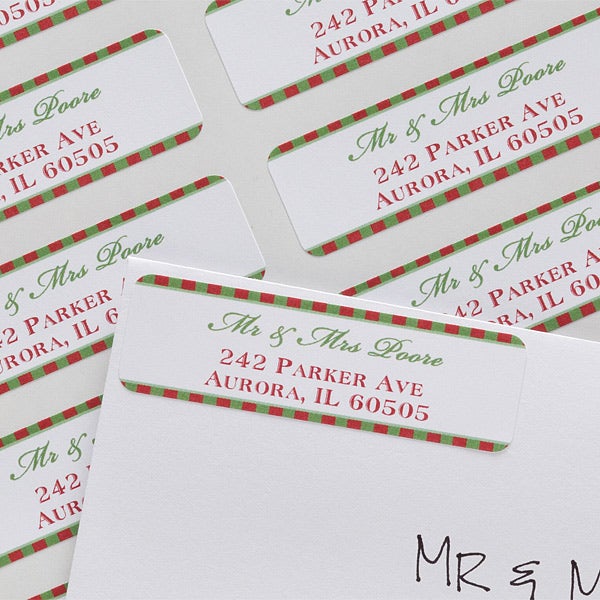 Personalized Return Address Labels - Classic Holiday - 10640