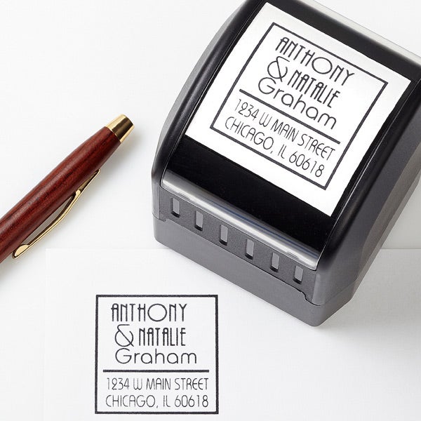 Personalized Address Stamp - Custom Names - 10674