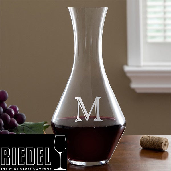 Personalized Wine Decanter with Initial Monogram - Riedel - 10710