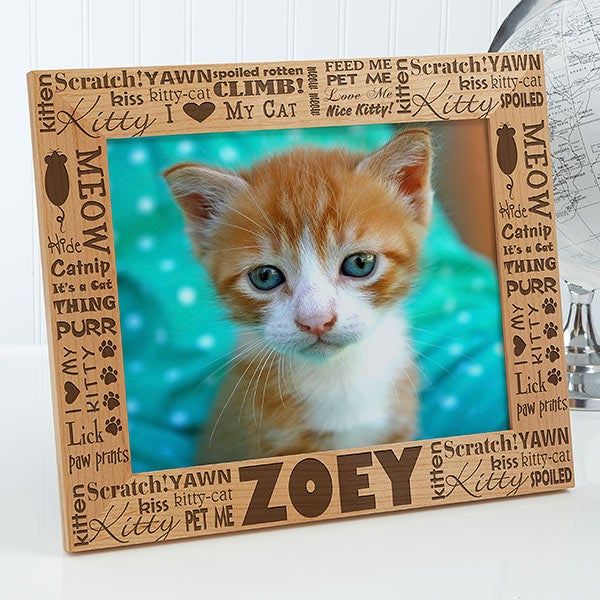 NEW BEST CAT EVER Small Rustic Photo Frame 