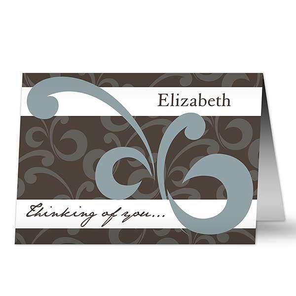 Thinking of You Personalized Greeting Cards - 10725