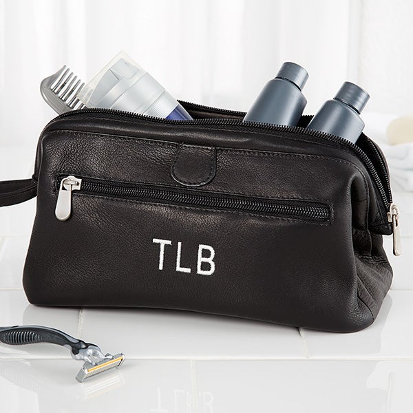 Leather Toiletry Bag Men Personalized Mens Toiletry Bag