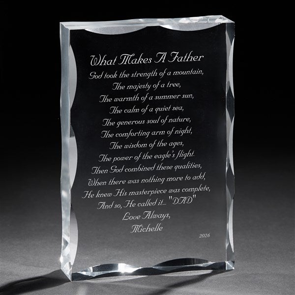 Personalized Gift Sculpture With Father Poem - 1074