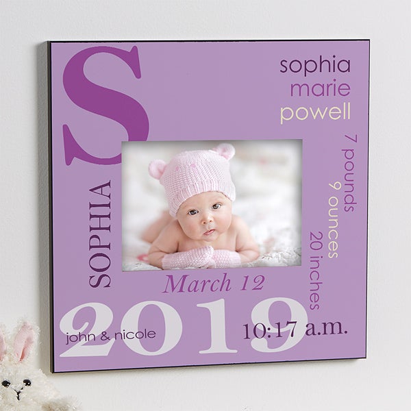Personalized 5x7 Picture Frame Baby Girl