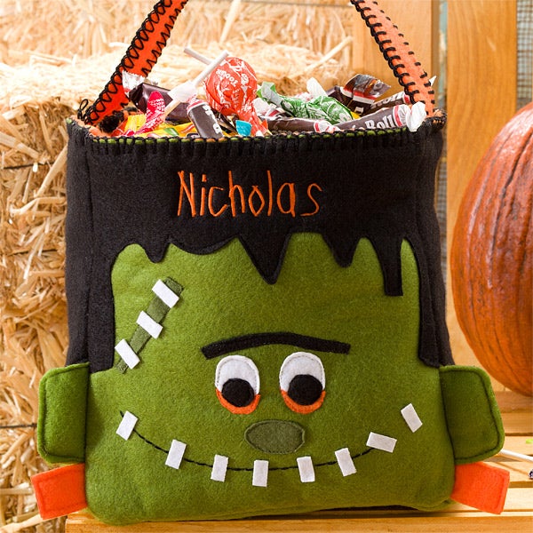 Personalized Halloween Trick or Treat Bags - Frankenstein - 10811