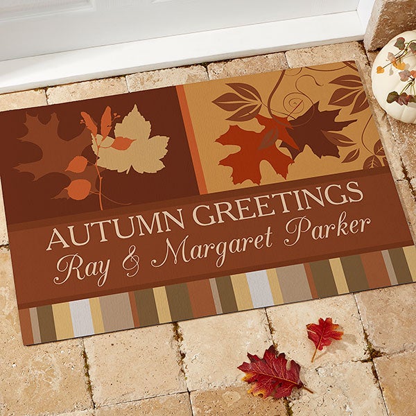 Personalized Fall Doormats Happy Autumn