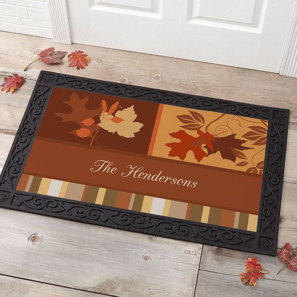 Personalized Fall Doormat Happy Autumn 20x35