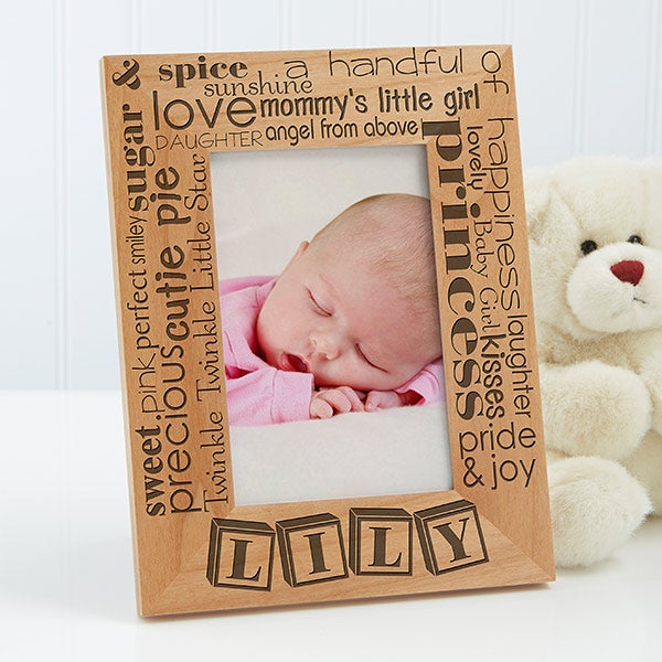 Personalized Baby Photo Frames Pride Joy Vertical