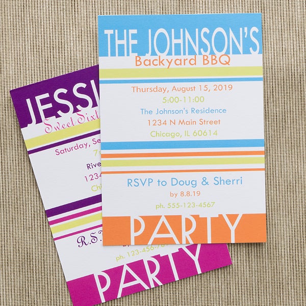 Personalized Party Invitations Time To Celebrate Personalized Party Invitations Time To Celebrate 10842