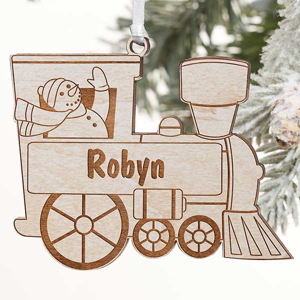 Personalized Train Christmas Ornament - Holiday Train - 10975