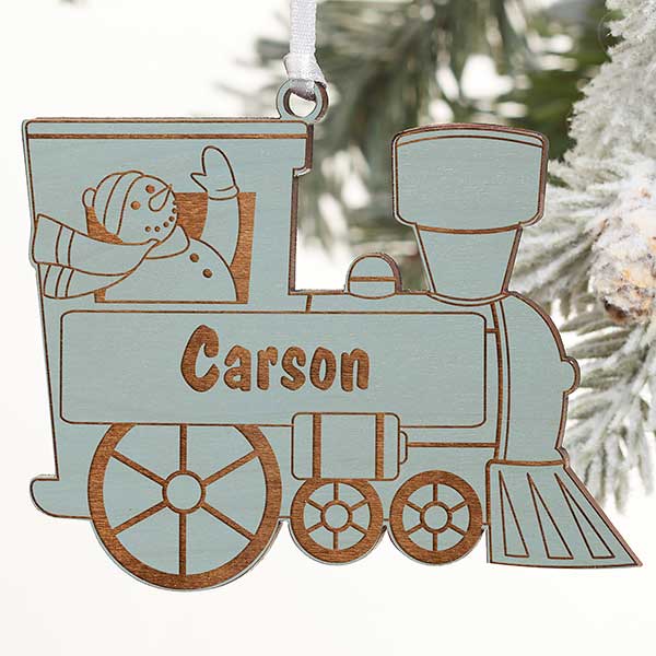 Personalized Train Christmas Ornament - Holiday Train - 10975