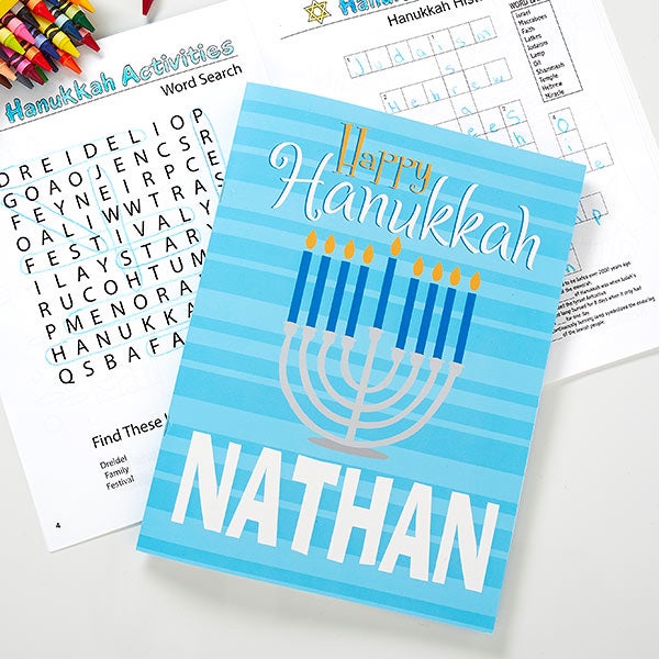 Personalized Hanukkah Coloring Book - 11007