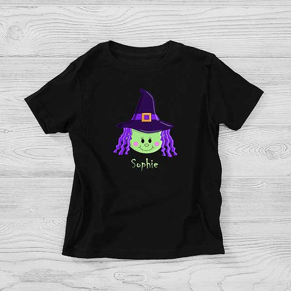 Personalized Halloween Shirts for Girls - Witch - 11028