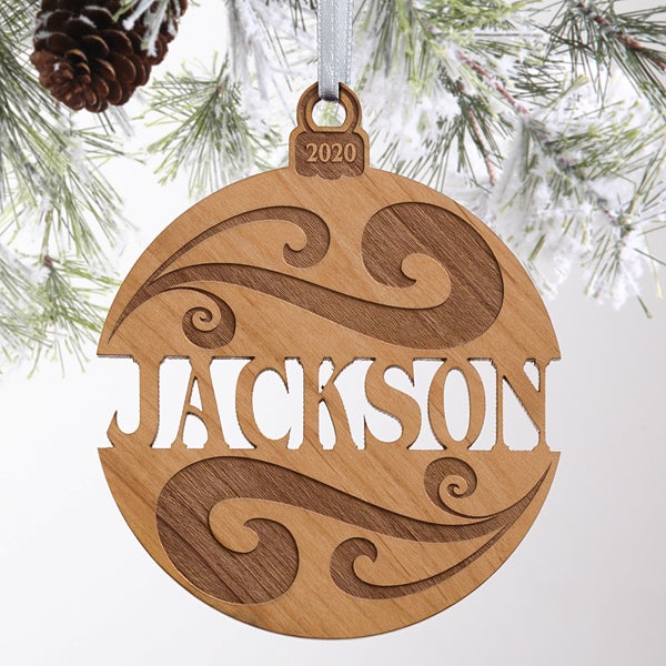 Personalized Wood Name Christmas Ornaments