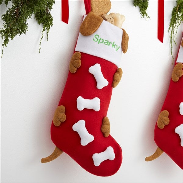 Personalized Christmas Stockings for Dogs - Doggie Bones - 11090