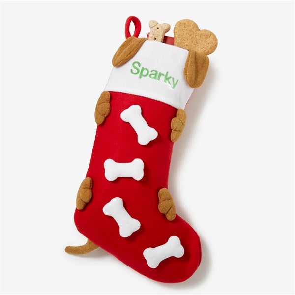 Personalized Christmas Stockings for Dogs - Doggie Bones - 11090