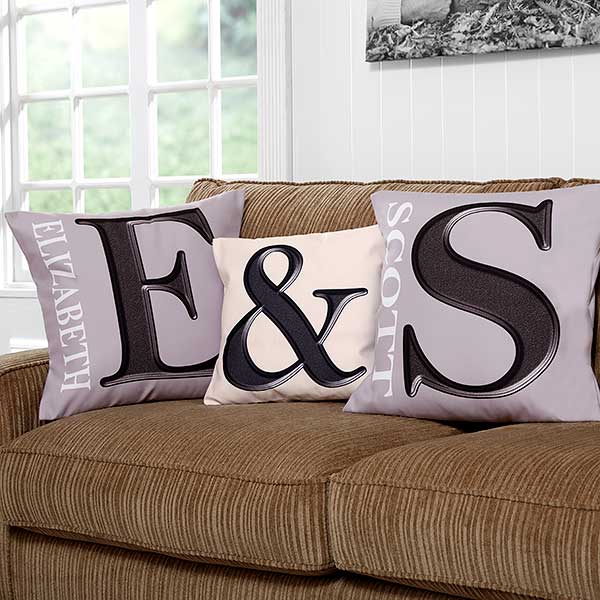 Personalized Throw Pillows Monogram