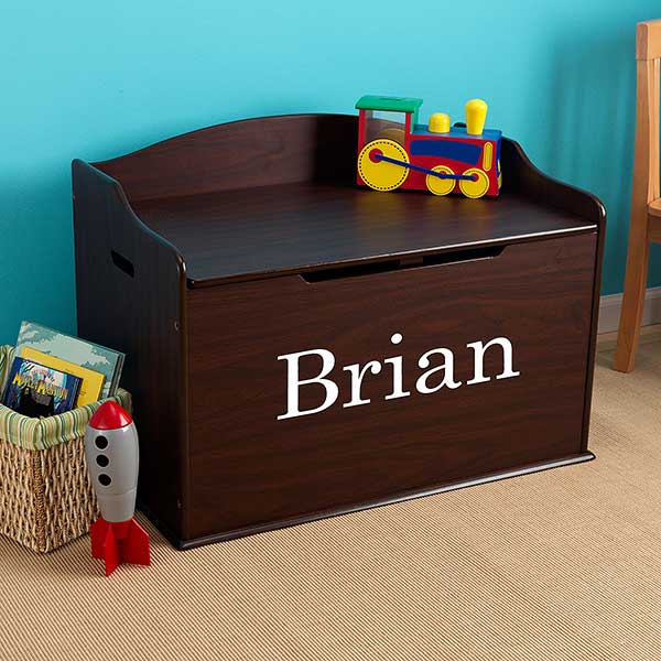 Personalized Kids Toy Box Gray Kids Gifts