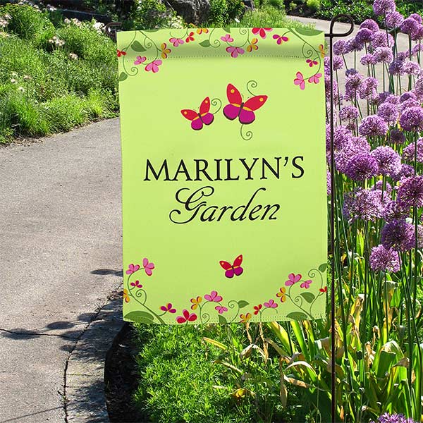 Personalized Garden Flags - Floral Welcome - 11218