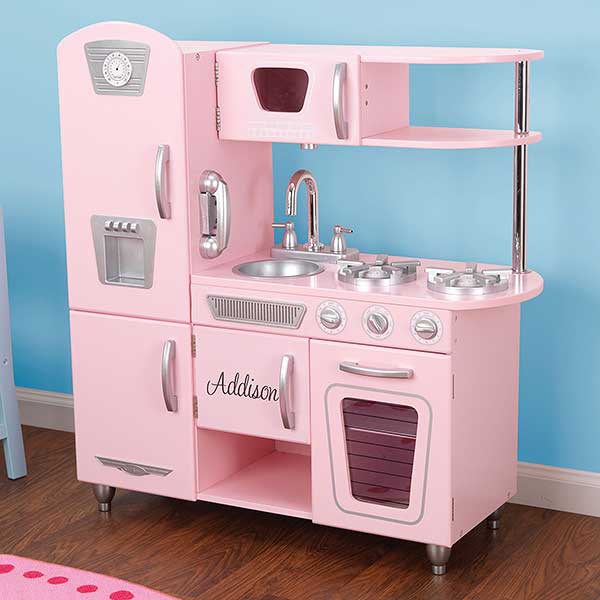 Personalized Kitchen Playset for Kids Pink Kids Gifts