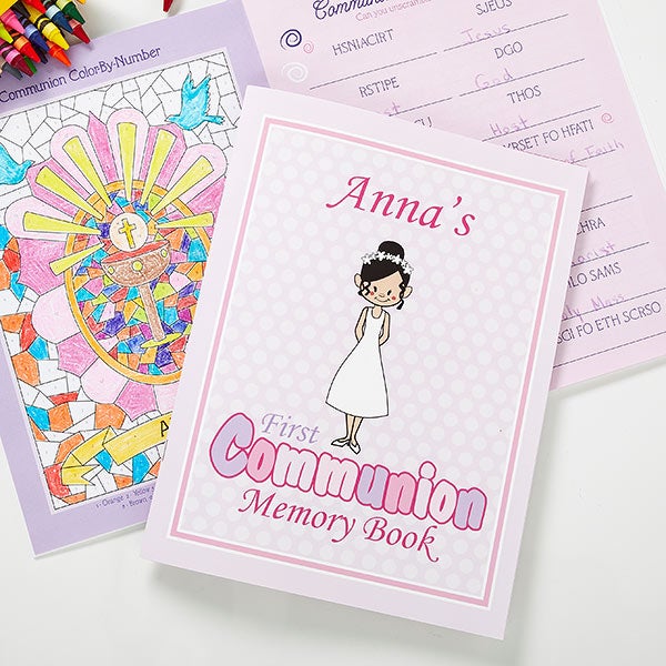 Personalized First Communion Memory Book - Communion Girl - 11281