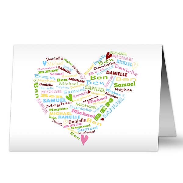 Personalized Greeting Cards - Her Heart of Love - 11348