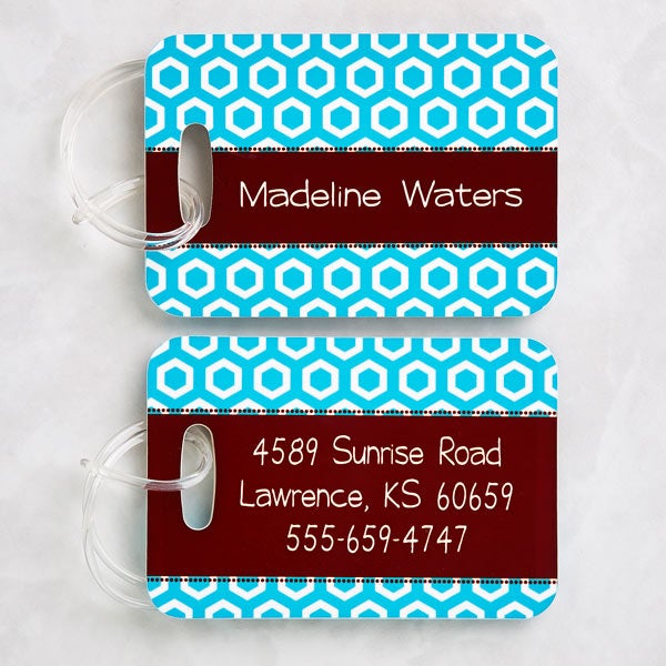 Personalized Luggage Tag Set Her Design